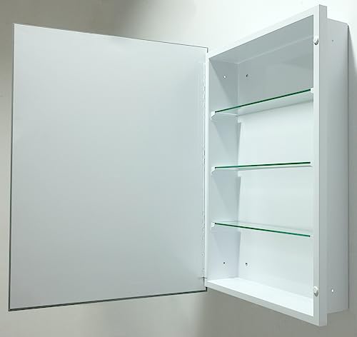 14"x24" Rectangular Beveled Frameless Mirror Cabinet F8677