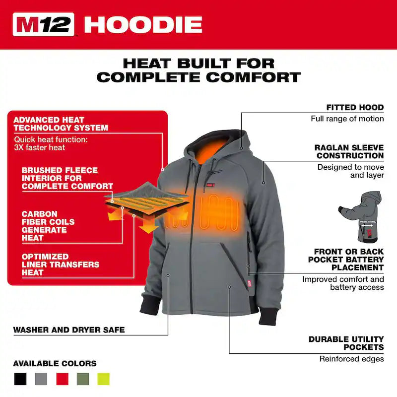 Gray Heated Jacket Hoodie Kit L87160