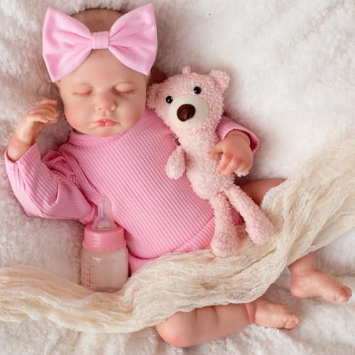 18 Inch Sleeping Baby Doll with Magnetic Pacifier D72105