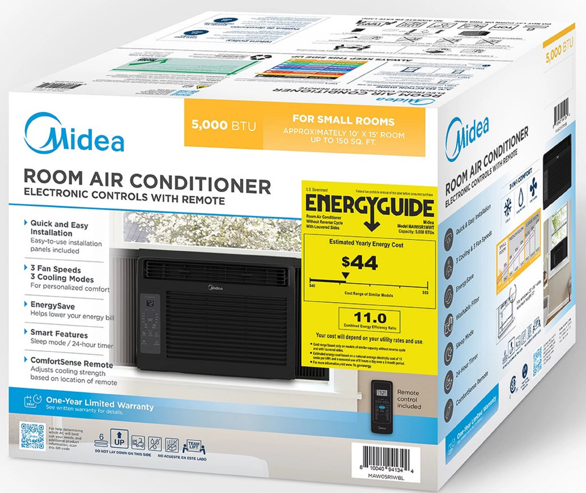 6,000 BTU 115V White Window Air Conditioner V488844