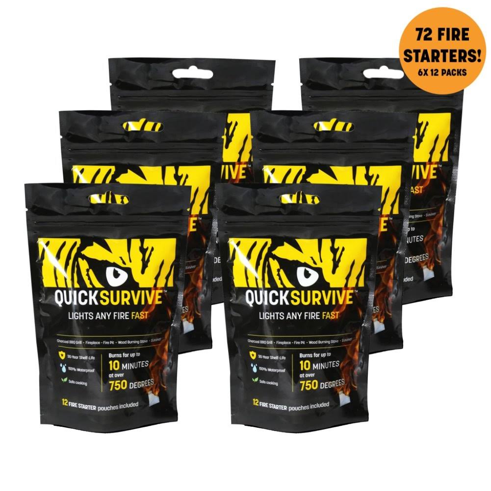 6x 12-Piece Fire Starter Pouches B7899