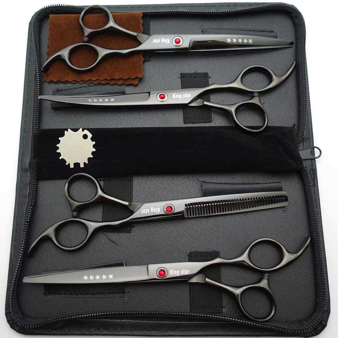 7.0in Titanium 4pcs Dog Grooming Scissors Set K249