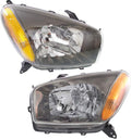 2003 Toyota RAV4 Head Light Pair Black Housing V699
