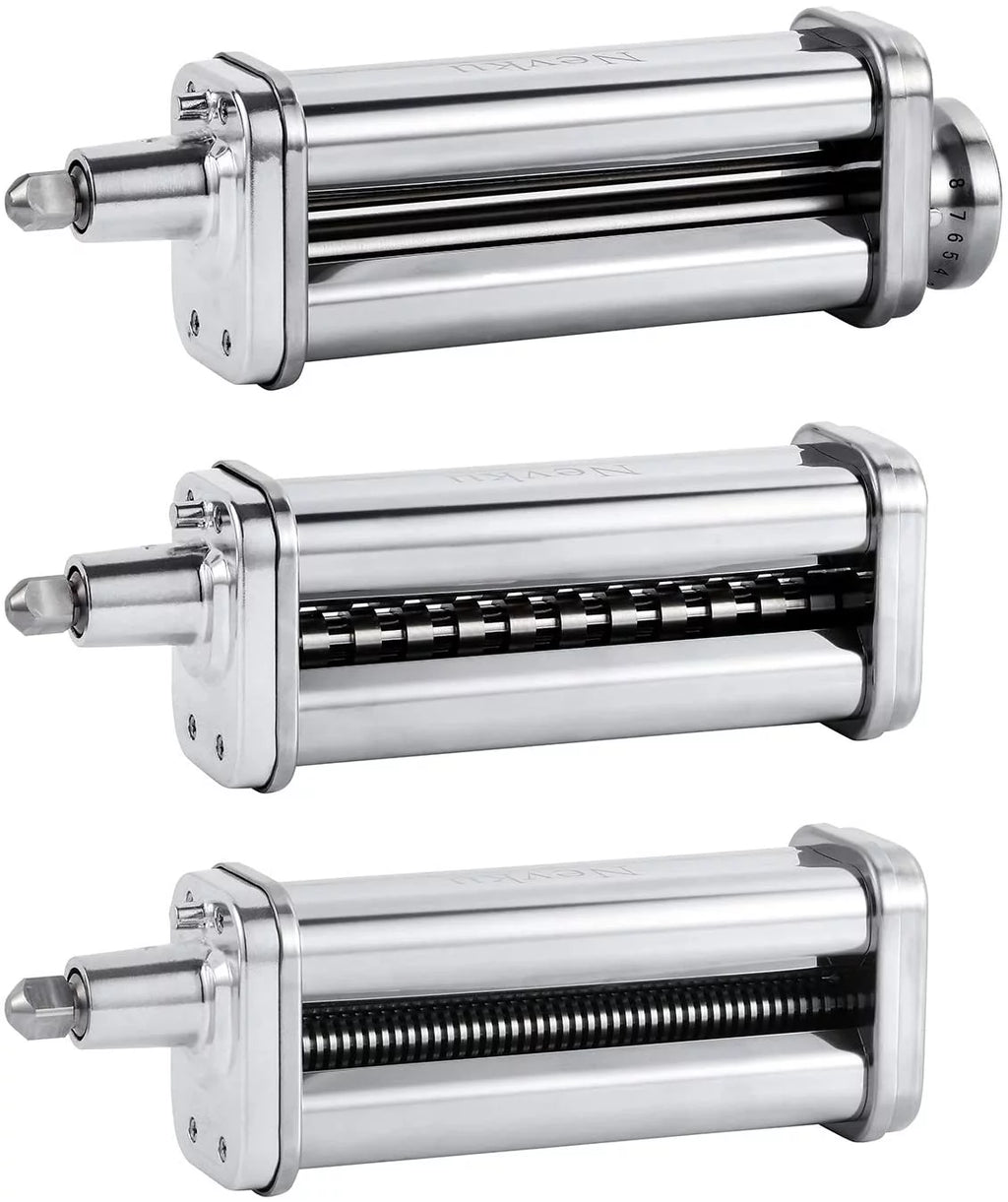 Pasta Maker Attachments Set including Pasta Sheet Roller Spaghetti Cutter Fettuccine Cutter O682820