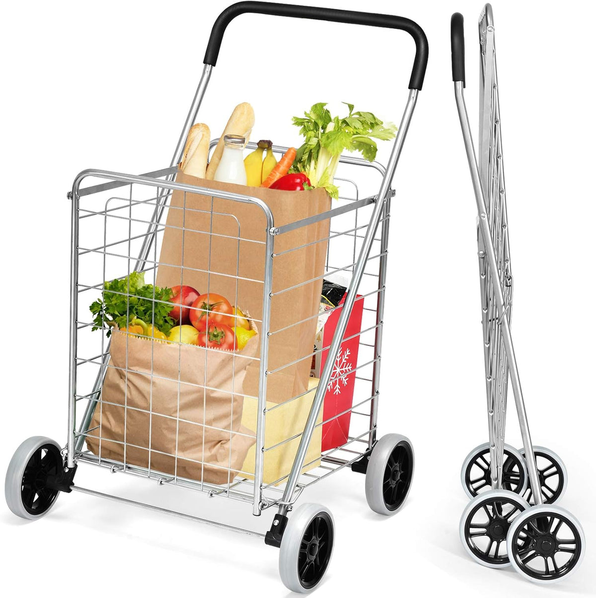 Folding Light Weight Utility Cart with Wheels C4093
