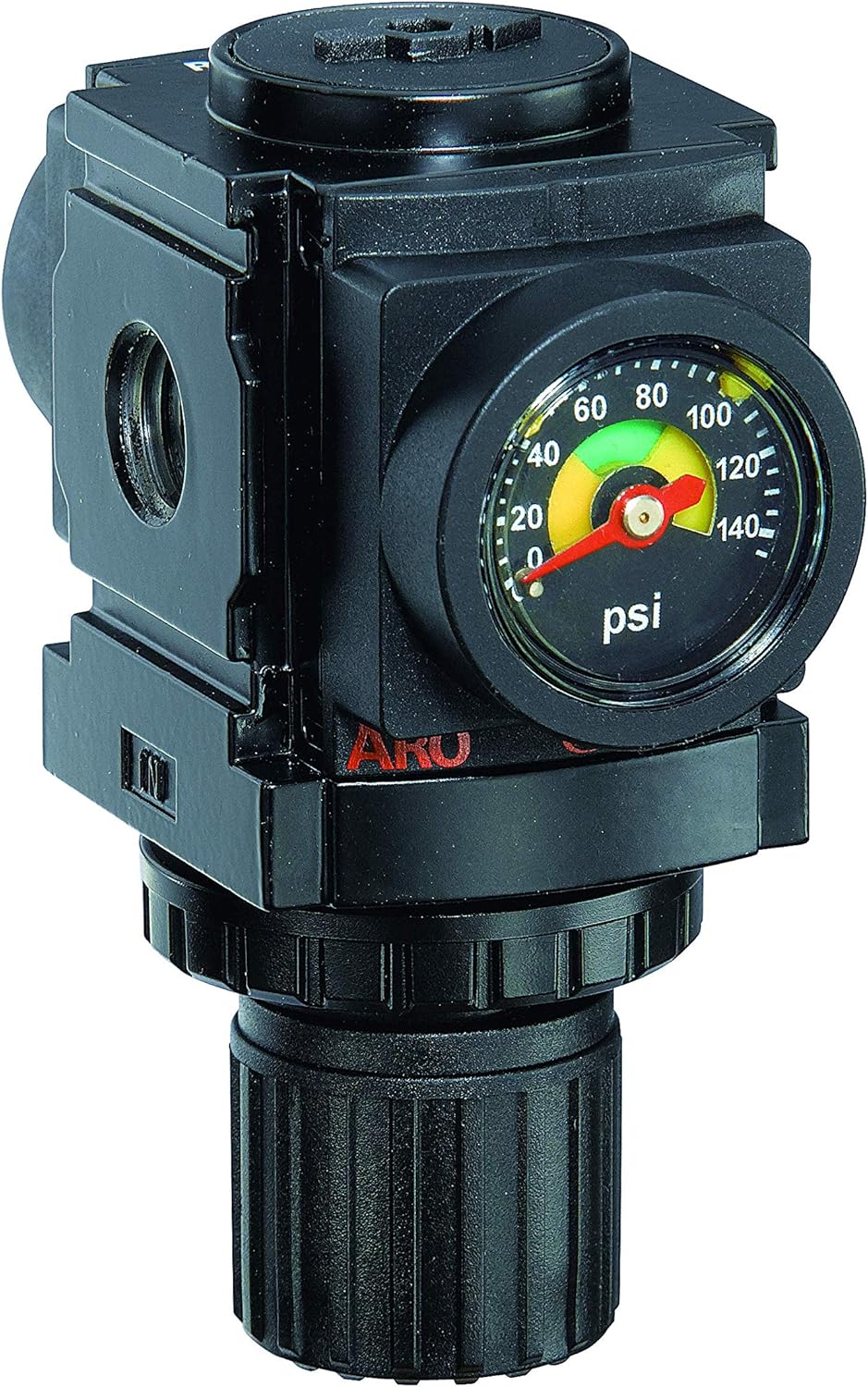 Air Regulator 1/4" NPT with Gauge, 250 psi Max Inlet, Pack of 2 K8400