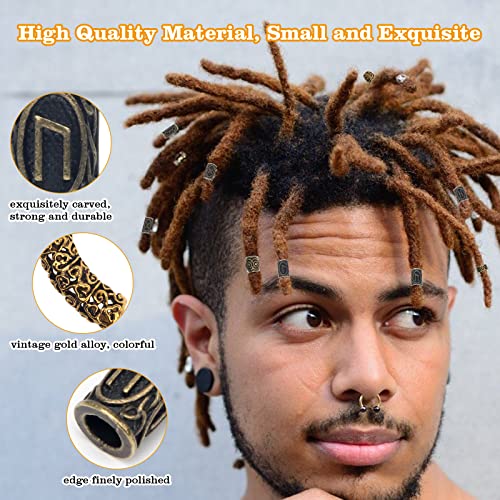 110 PCS Gold Viking Beard Beads N795