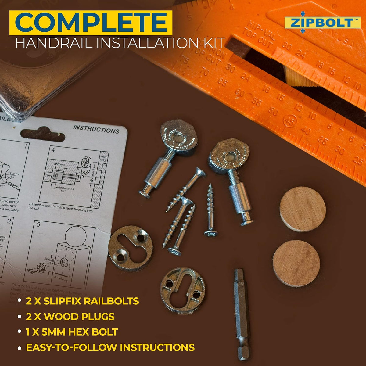 5 Pack Slipfix Railbolt F870