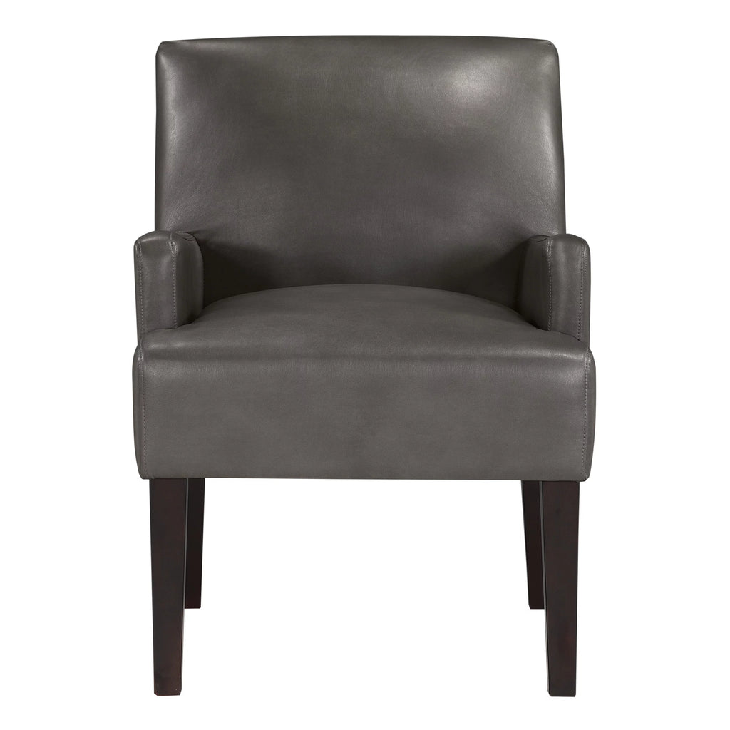 Pewter Faux Leather Guest Chair S715