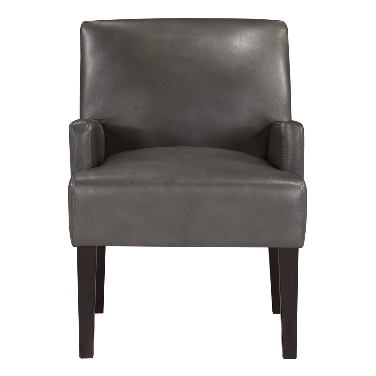 Pewter Faux Leather Guest Chair S715