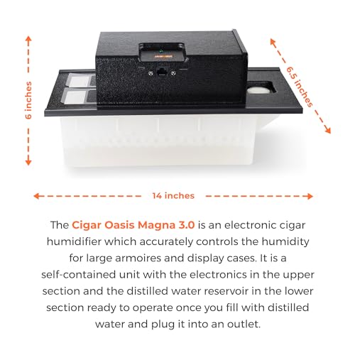 Cigar Humidor Humidifier with LCD Humidity & Temperature Display R6005
