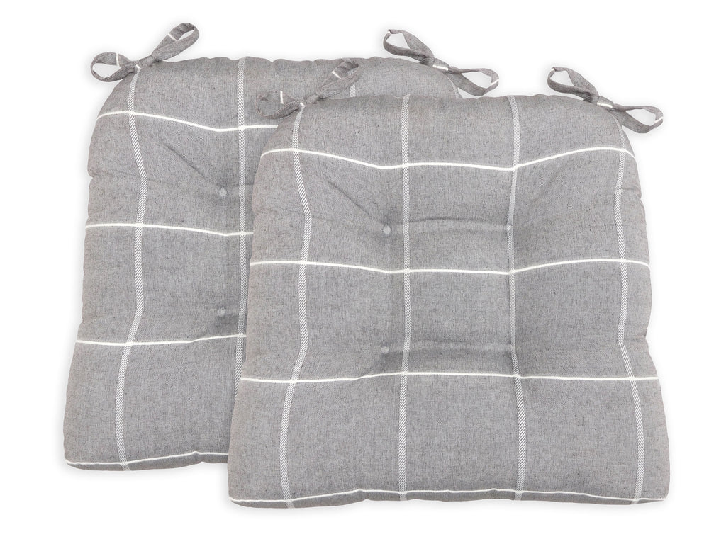 Set of 2 Charcoal Chair Cushions Q422887