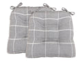 Set of 2 Charcoal Chair Cushions Q422887