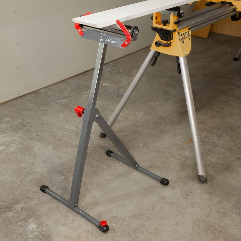 Folding Roller Stand Saw Horse Table, 250 LBS Load Capacity, Grey, Pack of 2 W872738