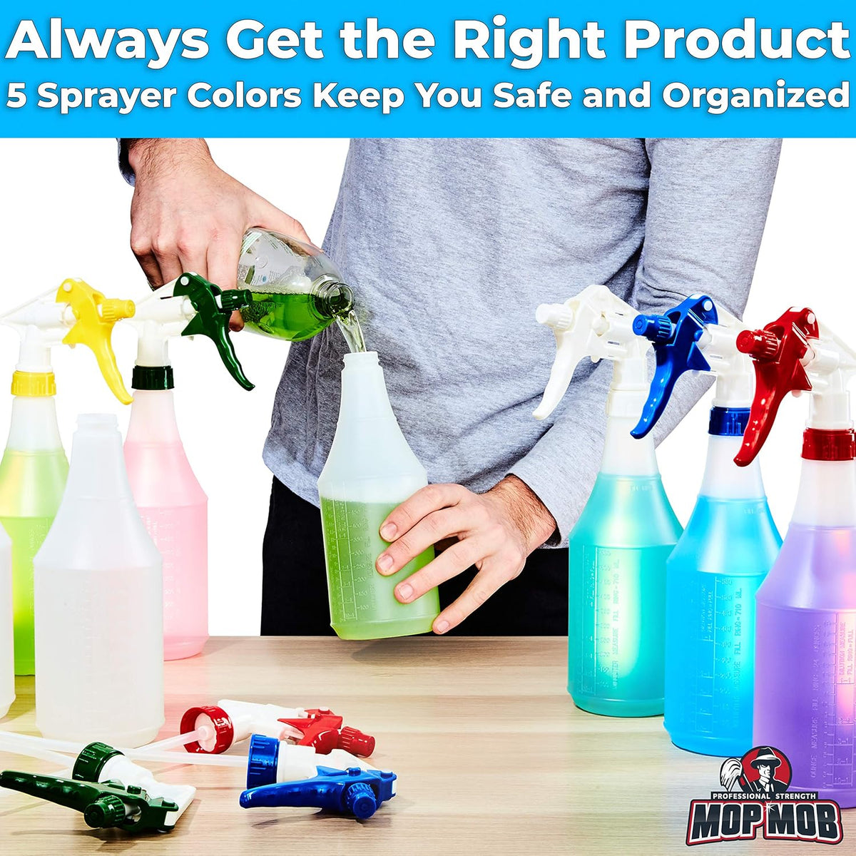 24 oz Bottle 10 Pack Heavy-Duty Industrial Sprayer with Nozzle E832026