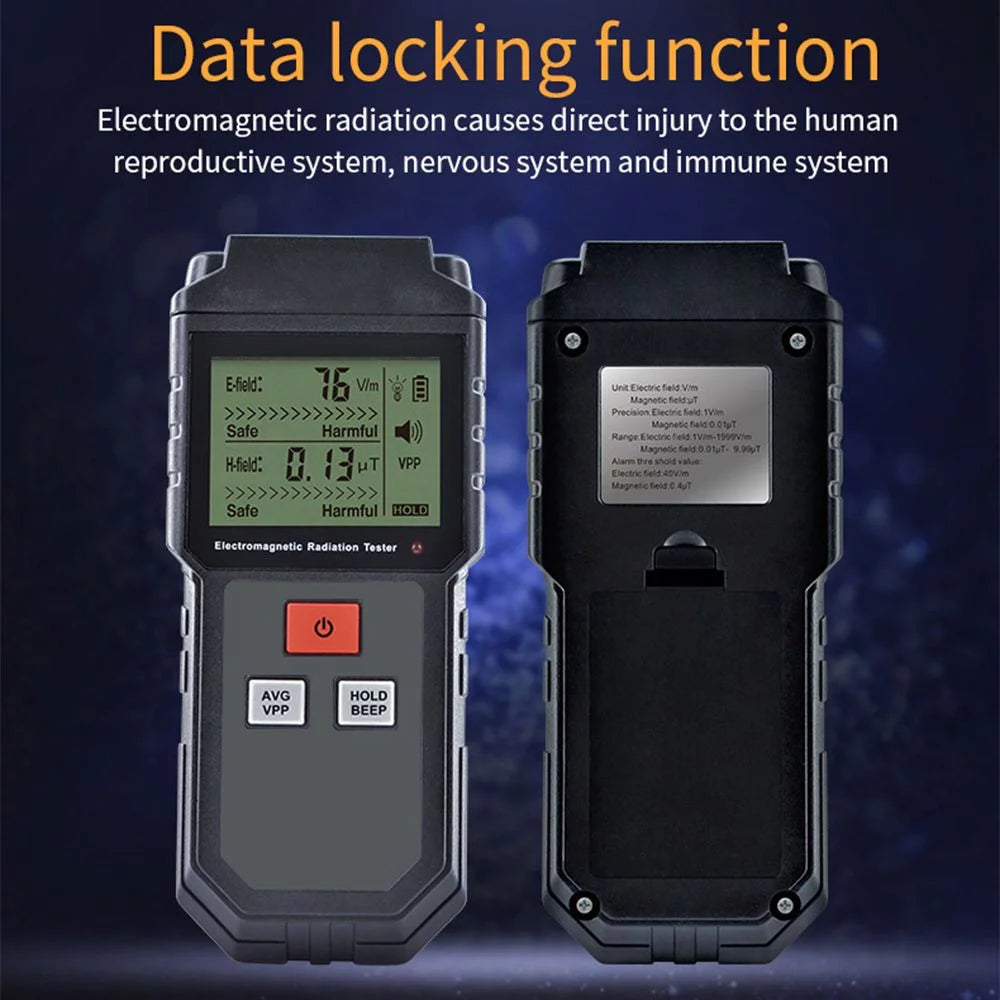 High Precision EMF Meter Electromagnetic Radiation Tester Digital Display X6372