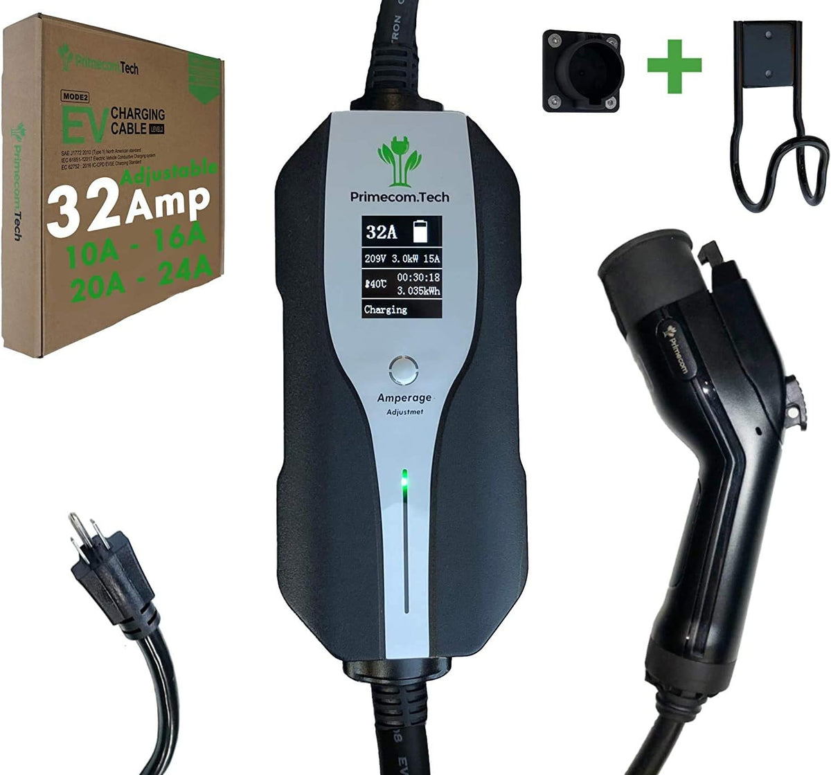 Level 2 Electric Vehicle Charger with 30Ft Cable T888