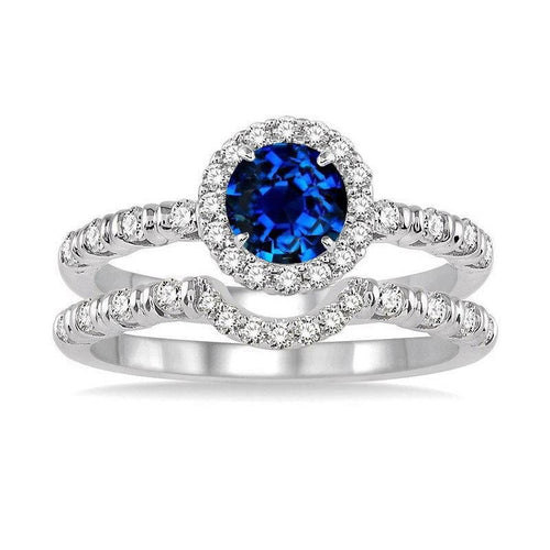 14k White Gold Diamond Wedding Set Q838485