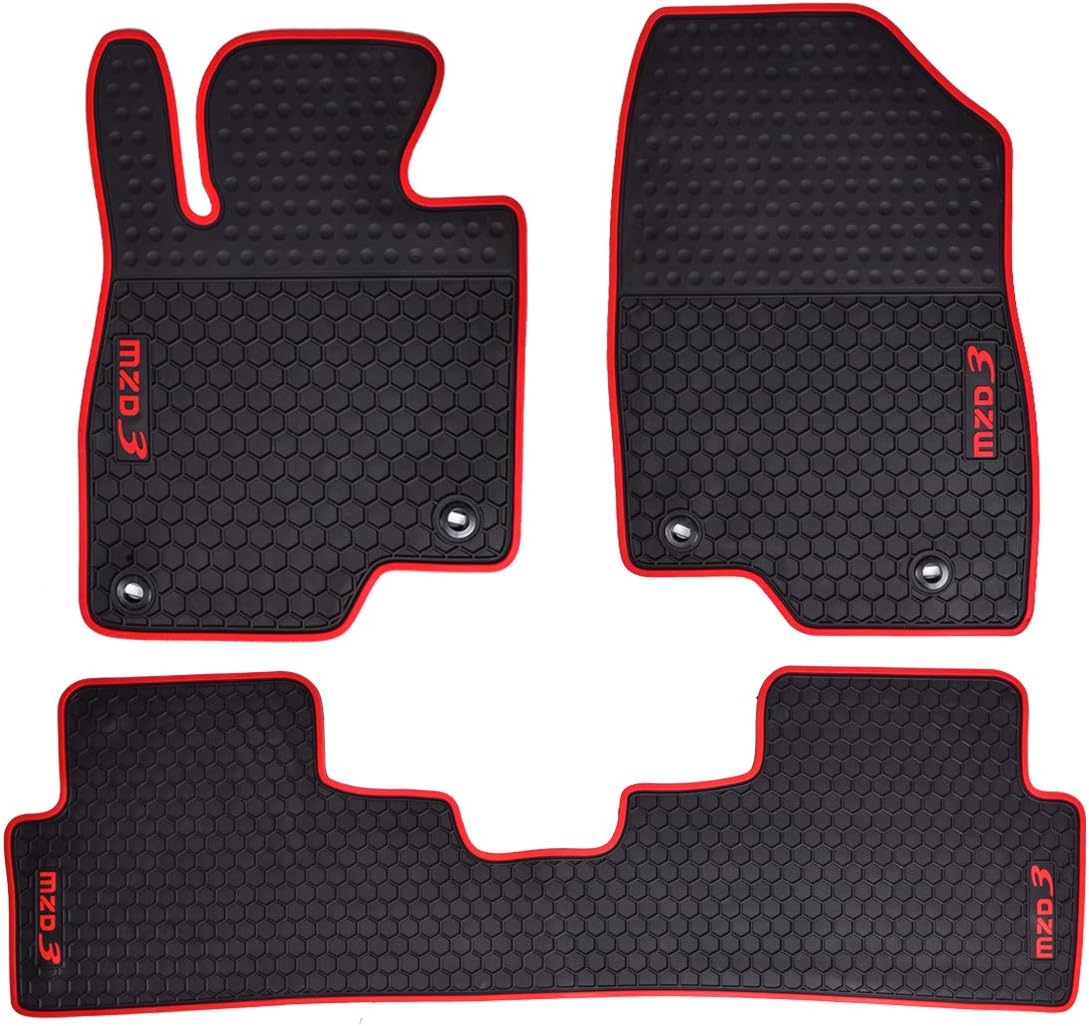 Black Heavy Duty Rubber Floor Liners Front and Rear Set P361