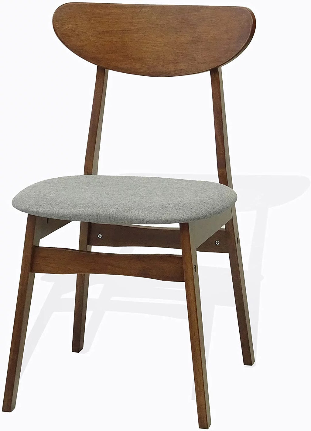 Set of 3 Square Dining Table and 2 Side Chairs Solid Wood Medium Brown F412