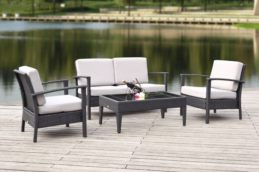 4 Piece Outdoor Set with Cushion E72147