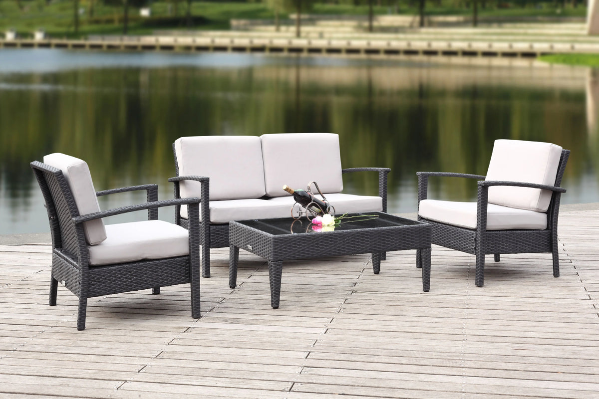 4 Piece Outdoor Set with Cushion E72147
