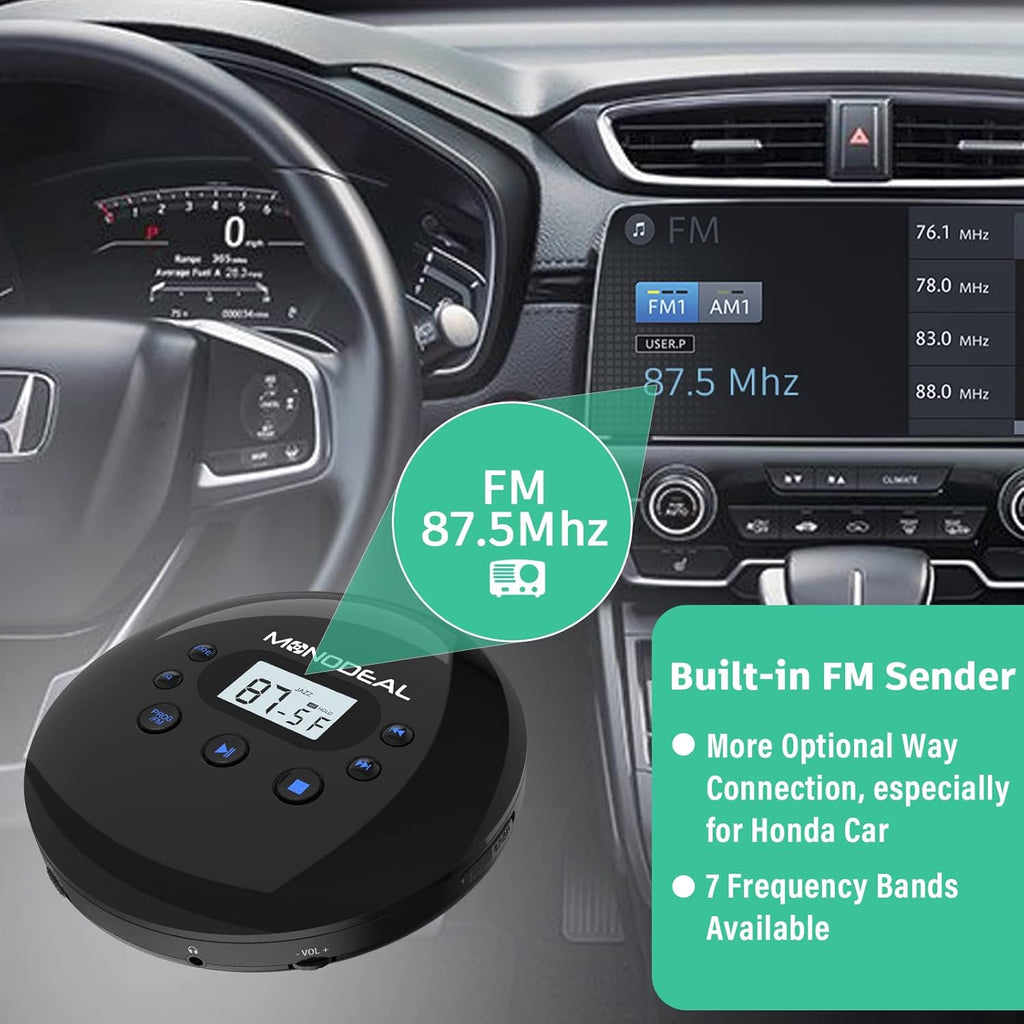 Portable CD Player with FM Transmitter U8721