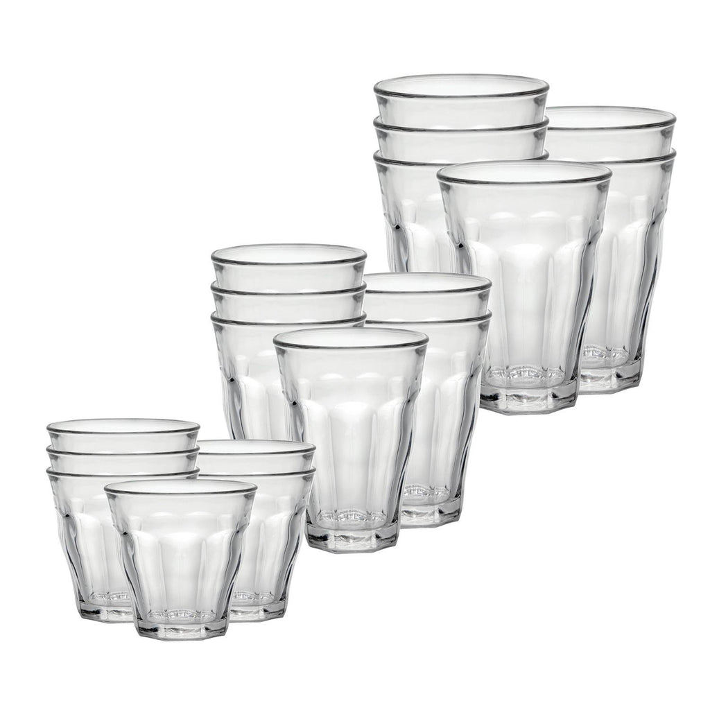 36 Piece Clear Tempered Glass Drinkware and Tumbler A566136