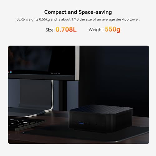 Mini PC AMD Ryzen 7 5800H 16GB DDR4 500GB NVME SSD WiFi 6 Triple Display X73937