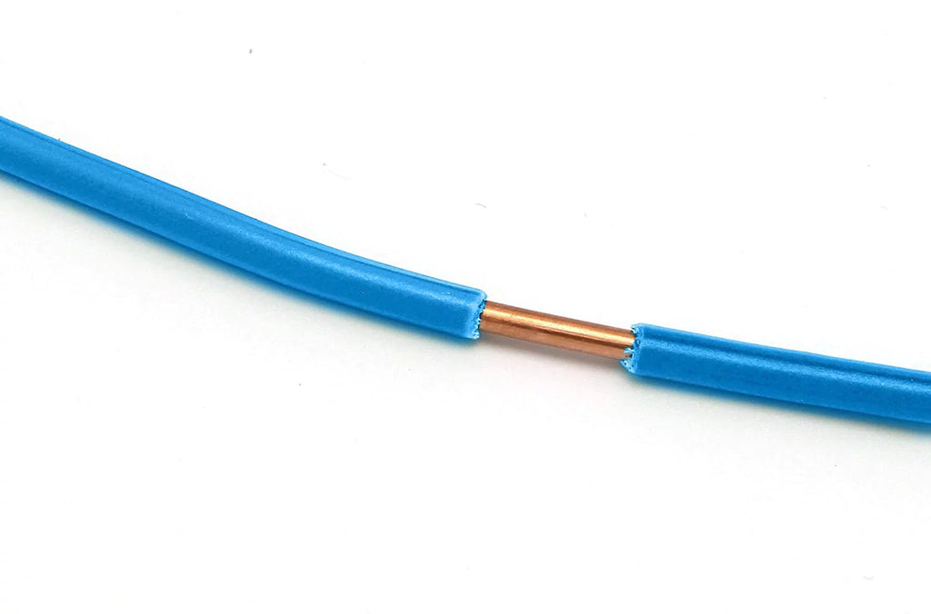 12 AWG Blue Insulated Solid Copper THHN THWN Wire 50 Feet U370572