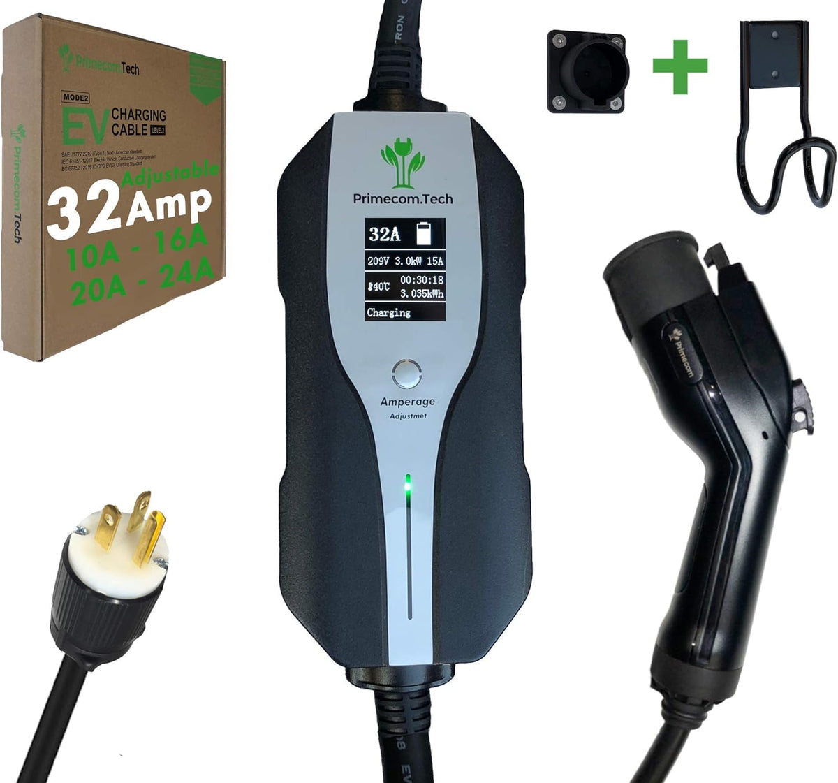 Level 2 Electric Vehicle Charger with 30Ft Cable T888
