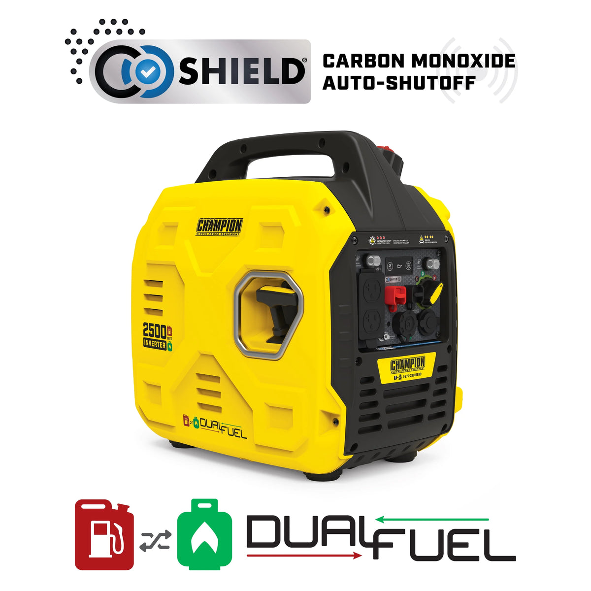 2500-Watt Dual Fuel Portable Inverter Generator P79153