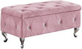 Velvet Ottoman Bench with Safety Hinge K709
