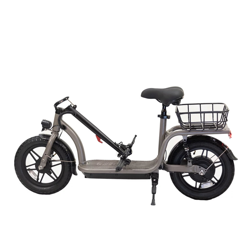 Electric Scooter with Seat, 400W, 14 Pneumatic Tire, Black E909