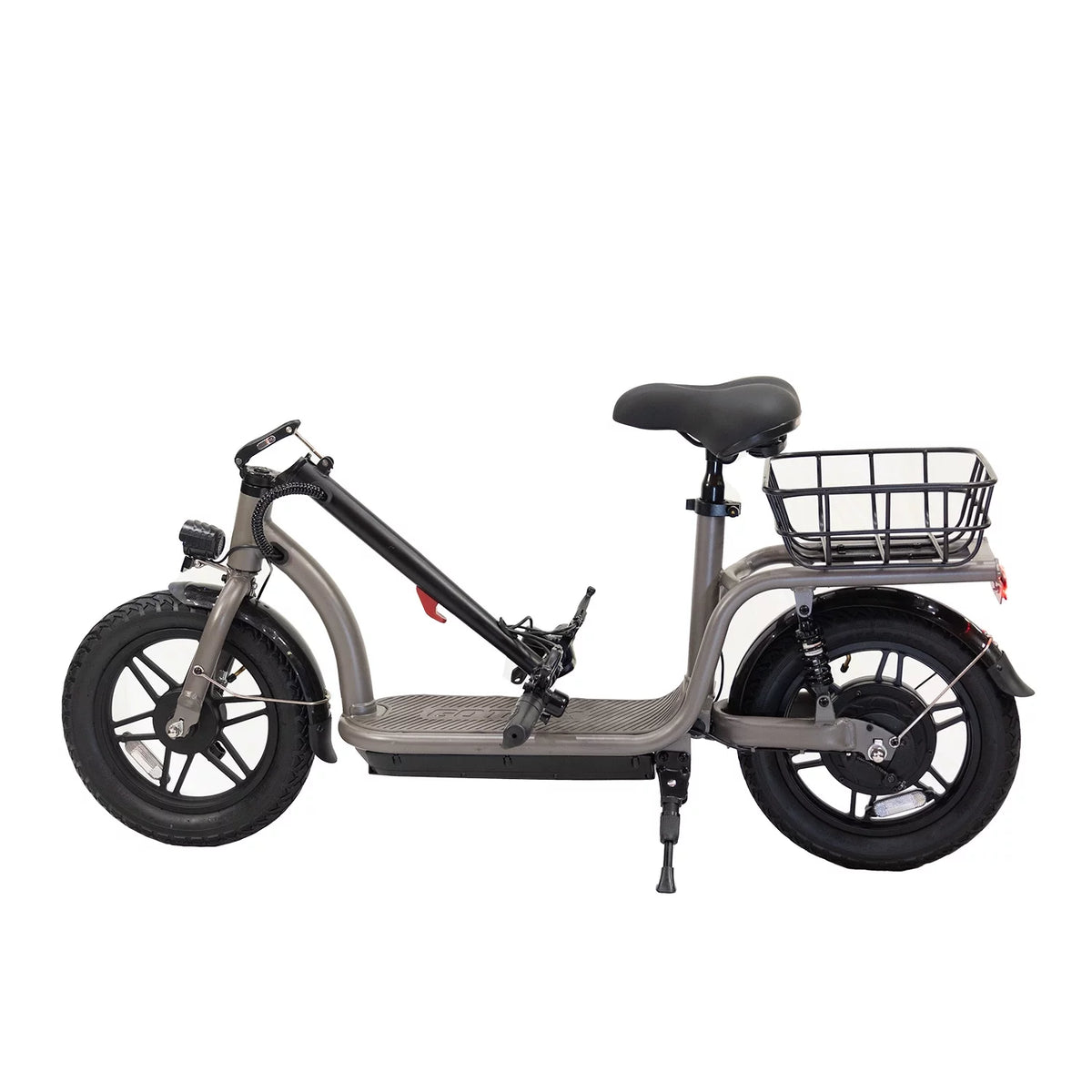 Electric Scooter with Seat, 400W, 14 Pneumatic Tire, Black E909