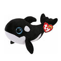 Black and White Whale Plush 6" Z86073