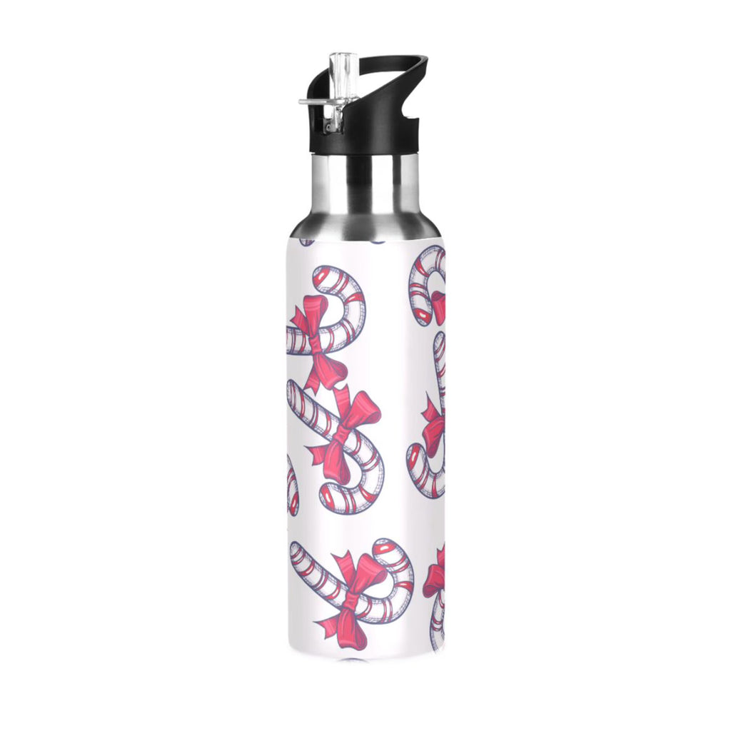 Pink Stainless Steel Insulated Water Bottle with Straw Lid C323394
