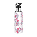 Pink Stainless Steel Insulated Water Bottle with Straw Lid C323394