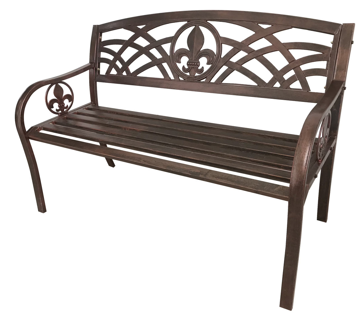 Bronze Metal Patio Bench R693225