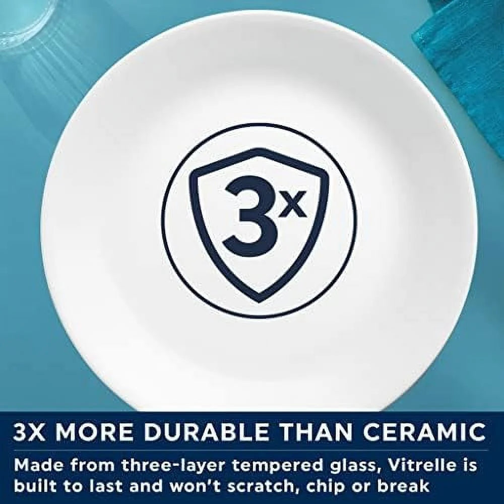 12Pc Winter Frost White Dinnerware Set G554