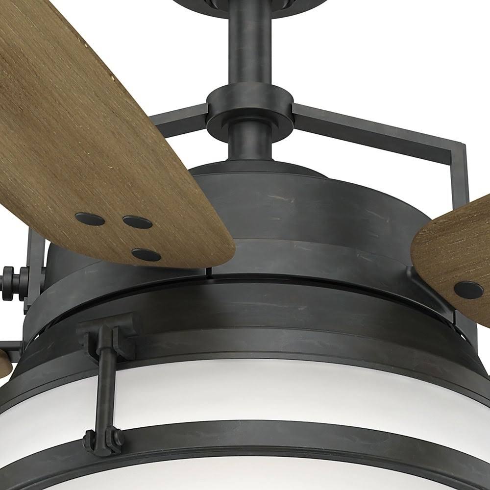 56x22 Aged Steel Ceiling Fan with Light with Wall Control Y635