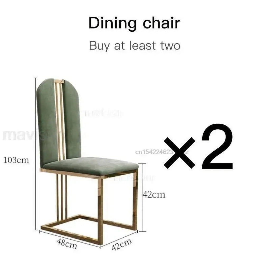 Rectangular Stainless Steel Dining Table B749