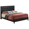 Black Upholstered King Panel Bed R309