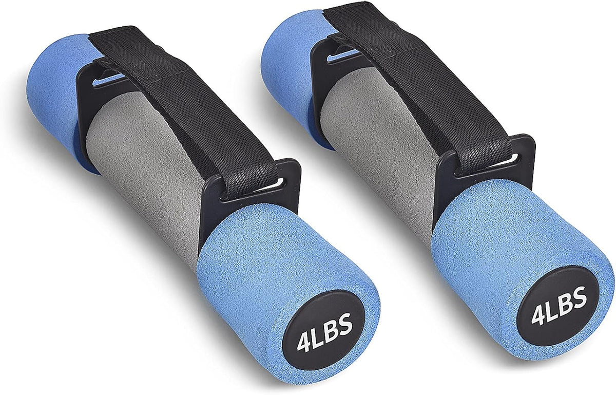 Set of 2 Dumbbells with Anti-Slip Soft Grip & Hand Straps O898