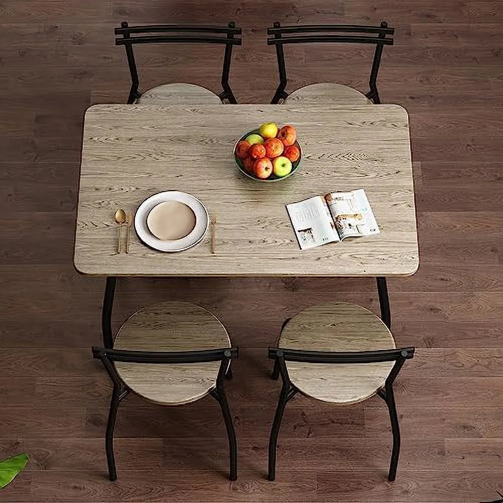 Dining Table Set for 4 with Chairs and Bench J420