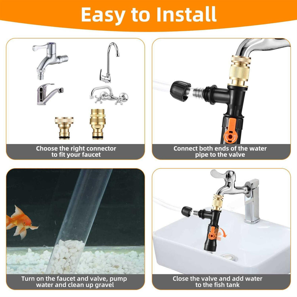 Gravel Vacuum Aquarium Water Changer D167