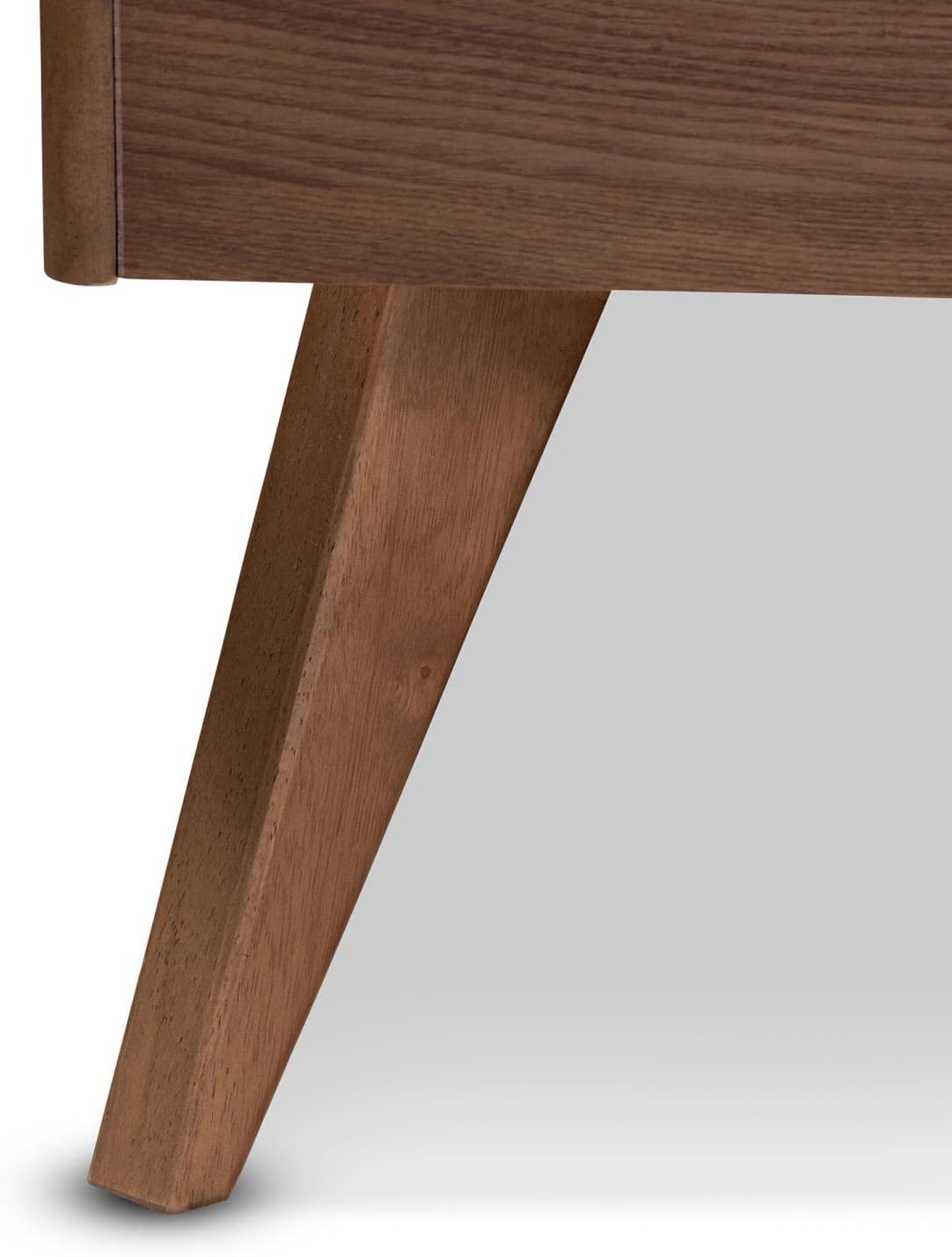 Walnut Brown Wood Queen Platform Bed F7192
