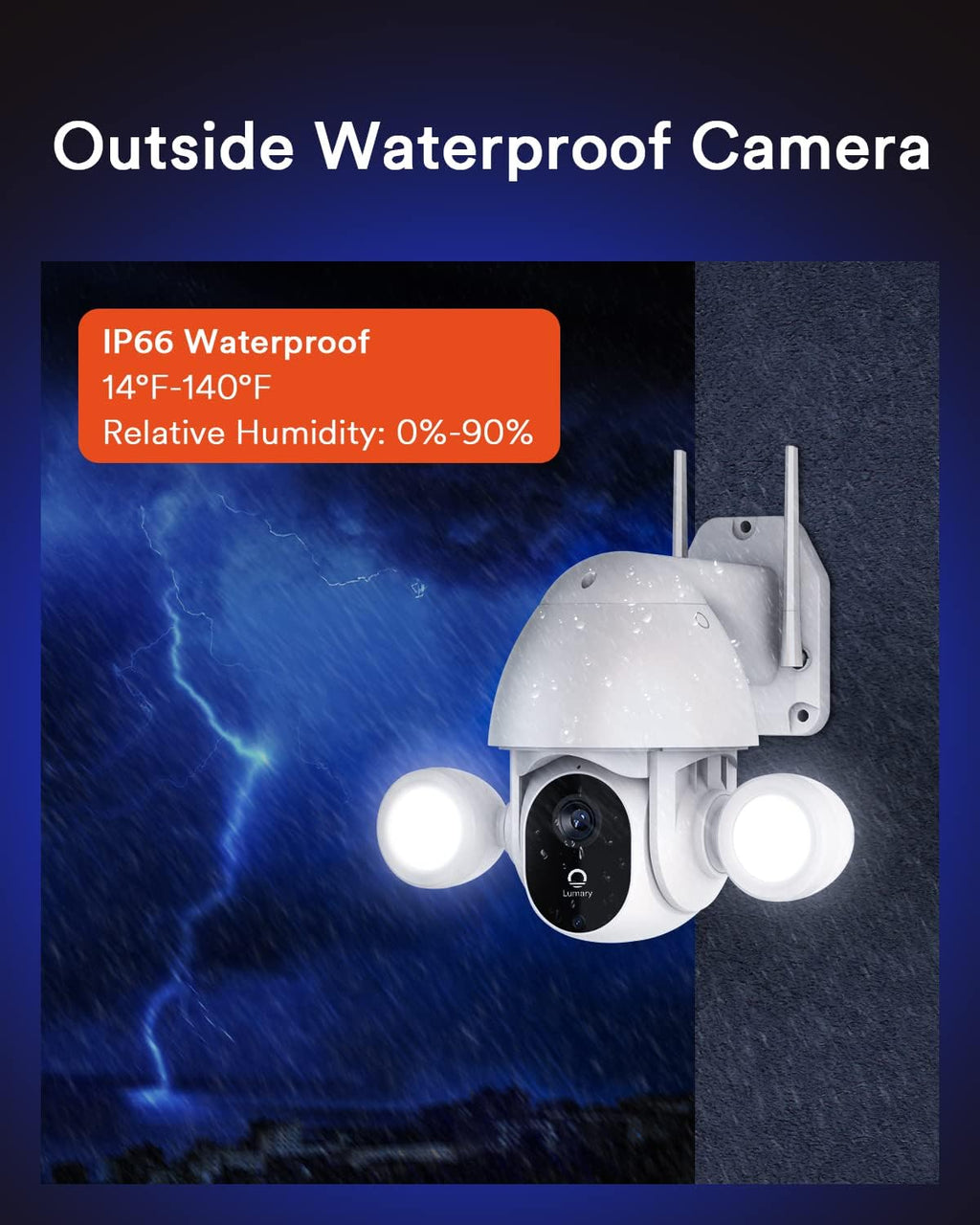 2K Security Camera Outdoor 3MP Color Night Vision Wireless Wi-Fi F96617