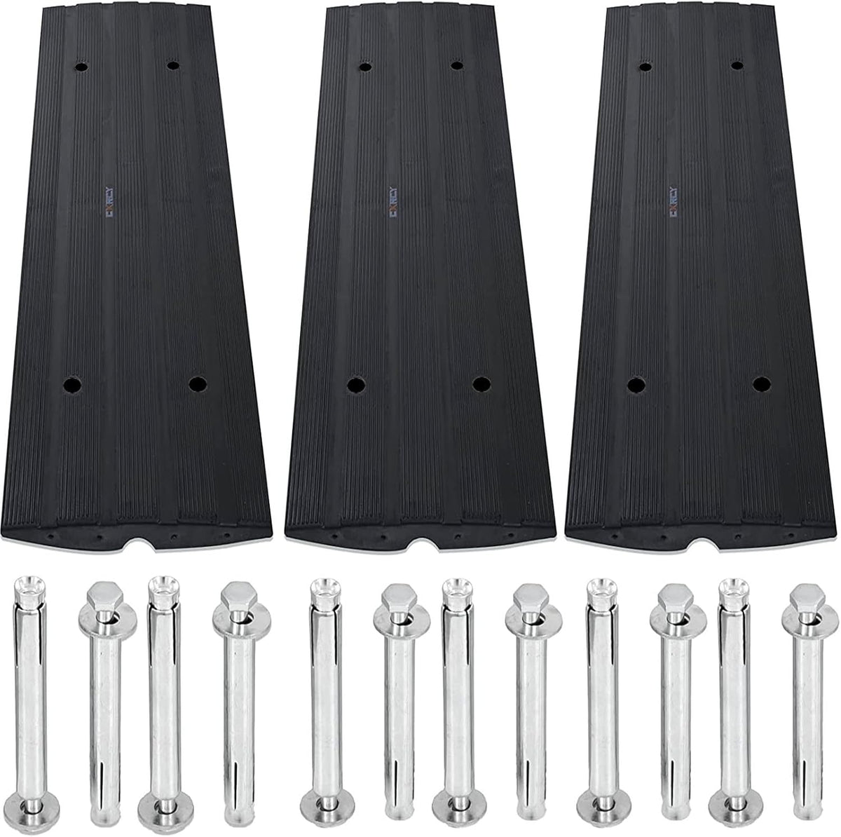 3PCS Rubber Heavy Duty Driveway Curb Ramps F5328