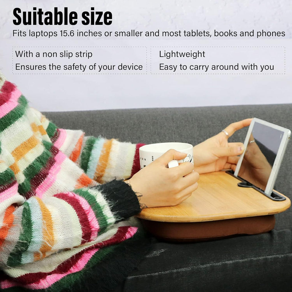 Bamboo Laptop Desk with Anti Slip Strip P643785